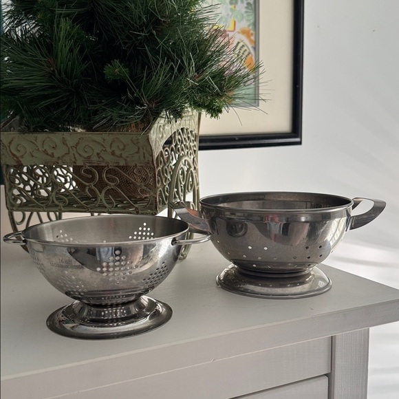 unbranded Other - Premium Stainless Steel Small Colanders (2) with Handles
